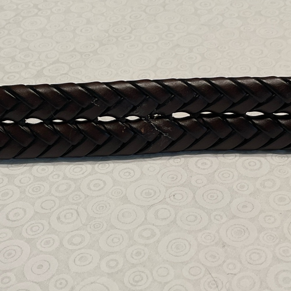 Braided Leather Belt - Brown - Picture 7 of 7
